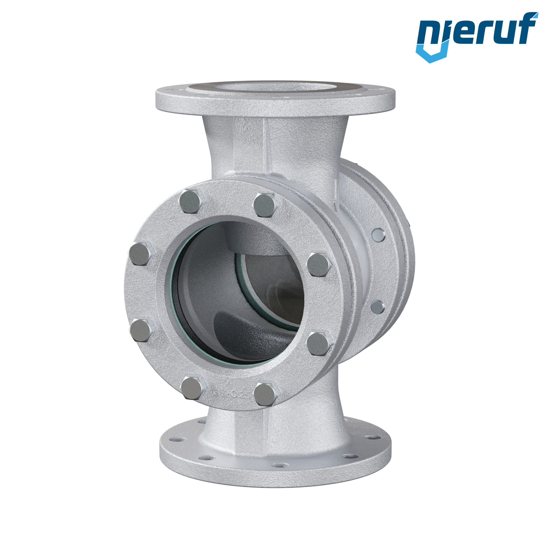 Specola visiva flangiata DN200 - 8" pollici acciaio 1.0619 flangia ANSI 150 vetro borosilicato versione standard