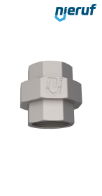 3/3 Verschraubung 1/2" Zoll IG Edelstahl 316 flach-dichtend