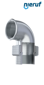 Tempergussfitting Winkelverschraubung Nr. 95, DN25 - 1" Zoll verzinkt