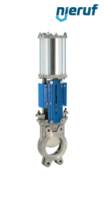 Stoffschieber DN 150 SR03 EPDM pneumatischer Antrieb doppeltwirkend